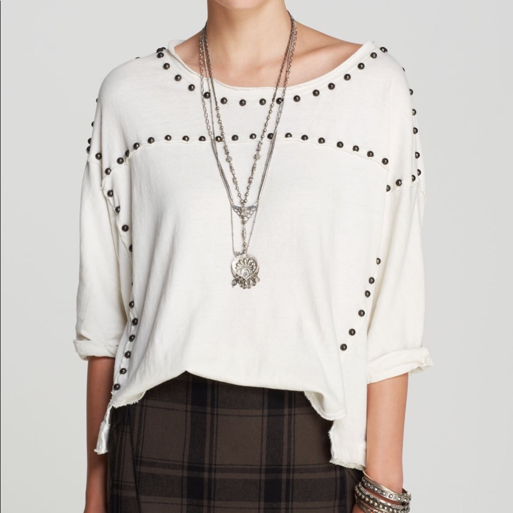 Free People Dillion Studded Tee